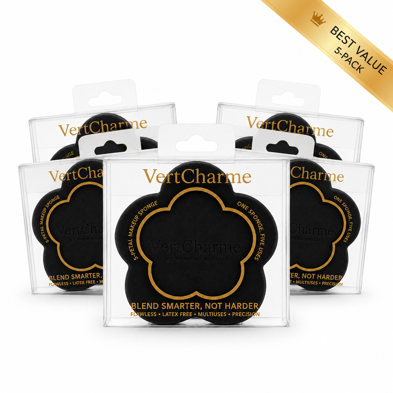 5-Petal Makeup Sponge - Latex free